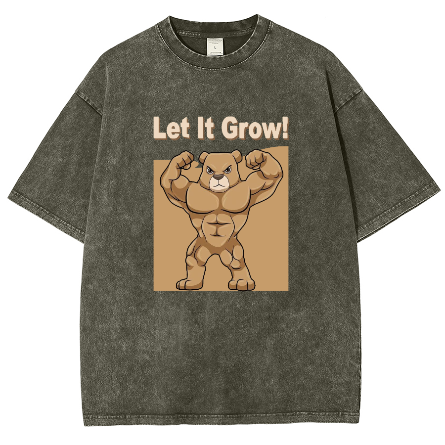 Let It Grow! Unisex Fit Washed T-Shirt-moweekender