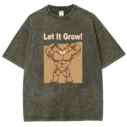 Let It Grow! Unisex Fit Washed T-Shirt-moweekender