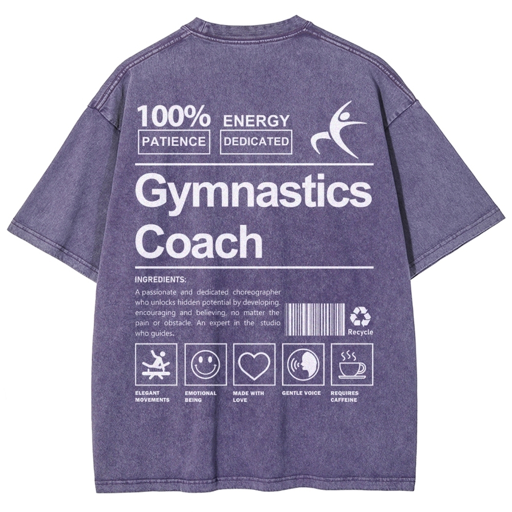 Gymnastics Coach Unisex Fit Washed T-Shirt-moweekender