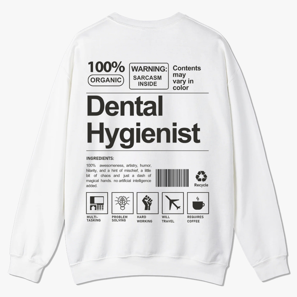 Dental Hygienist Casual Crewneck Sweatshirt-moweekender