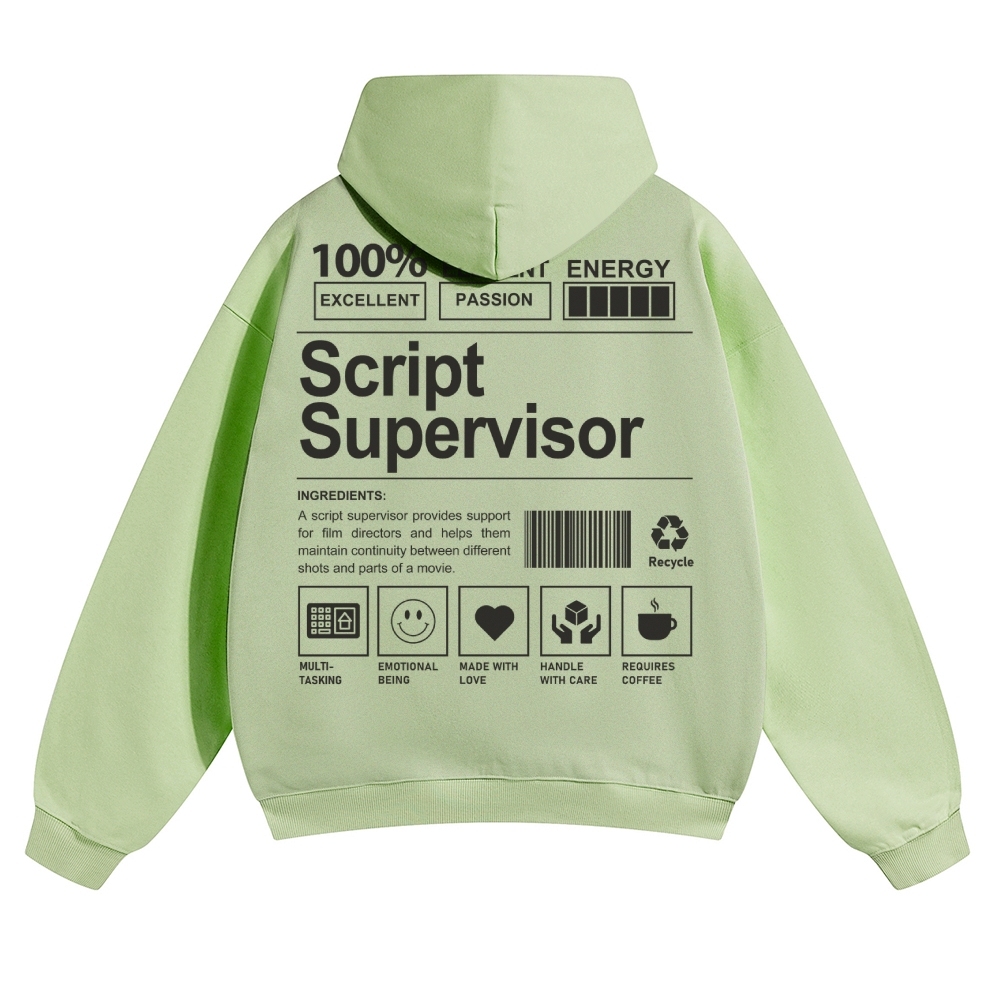 Script Supervisor Unisex Casual Anime Print Hoodie-moweekender