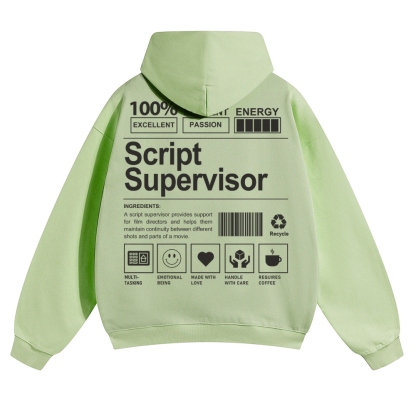 Script Supervisor Unisex Casual Anime Print Hoodie-moweekender