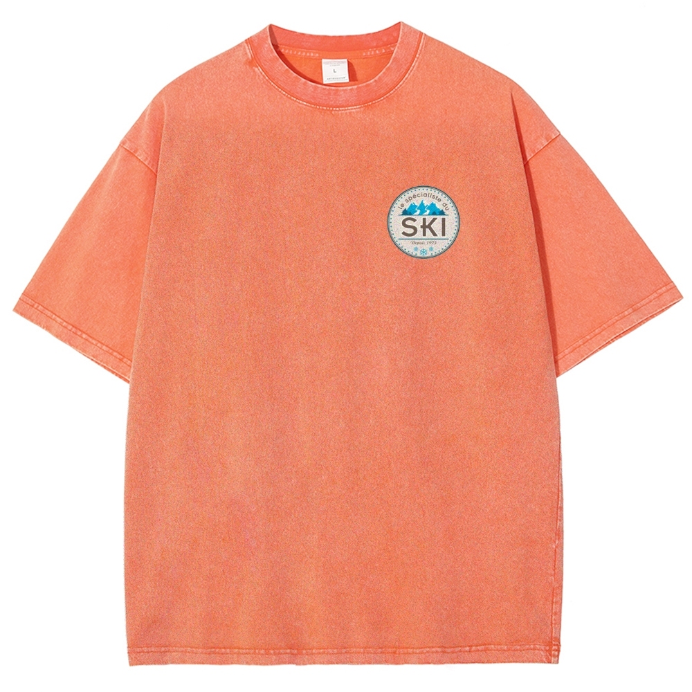 Skieur Unisex Fit Washed T-Shirt-moweekender