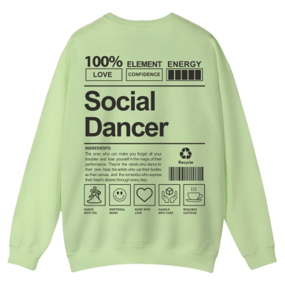 Social Dancer Casual Crewneck Sweatshirt-moweekender