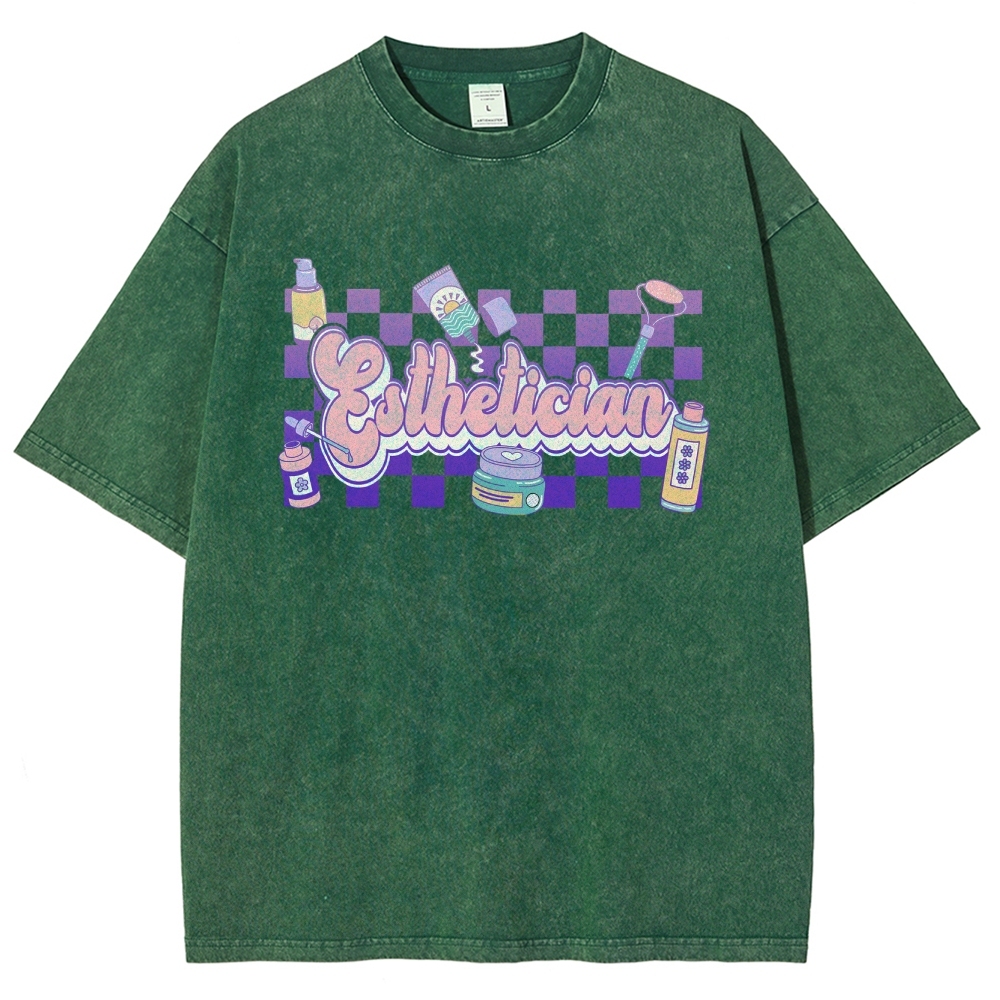 Esthetician Unisex Fit Washed T-Shirt-moweekender