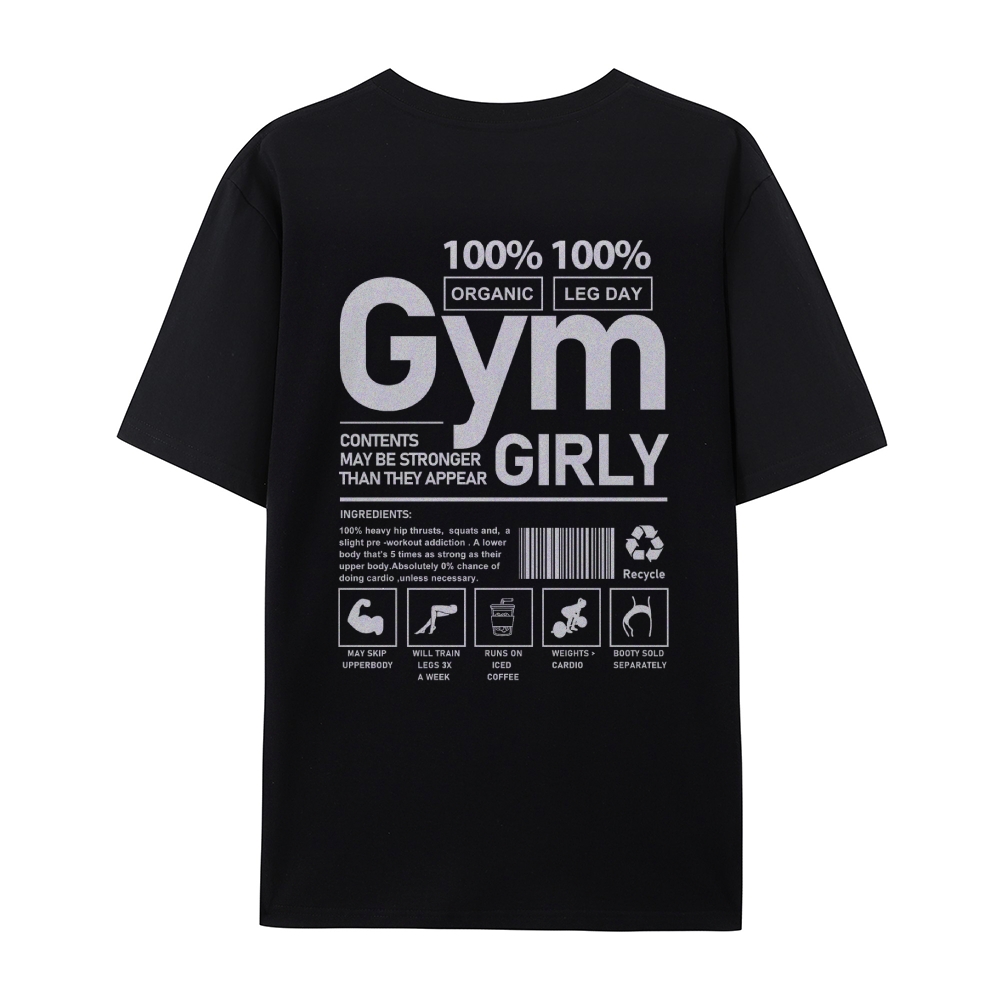 Gym Girly Casual Short Sleeve T-Shirt-moweekender
