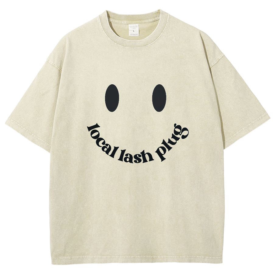 Local Lash Plug Unisex Fit Washed Oversized T-Shirt-moweekender