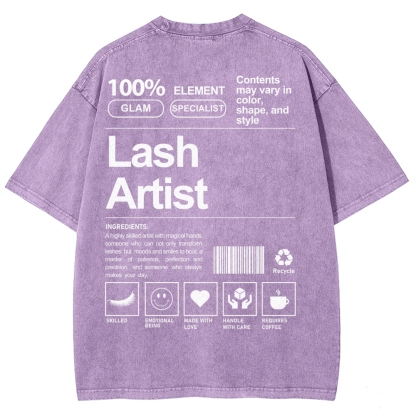 Lash Artist Unisex Fit Washed T-Shirt-moweekender