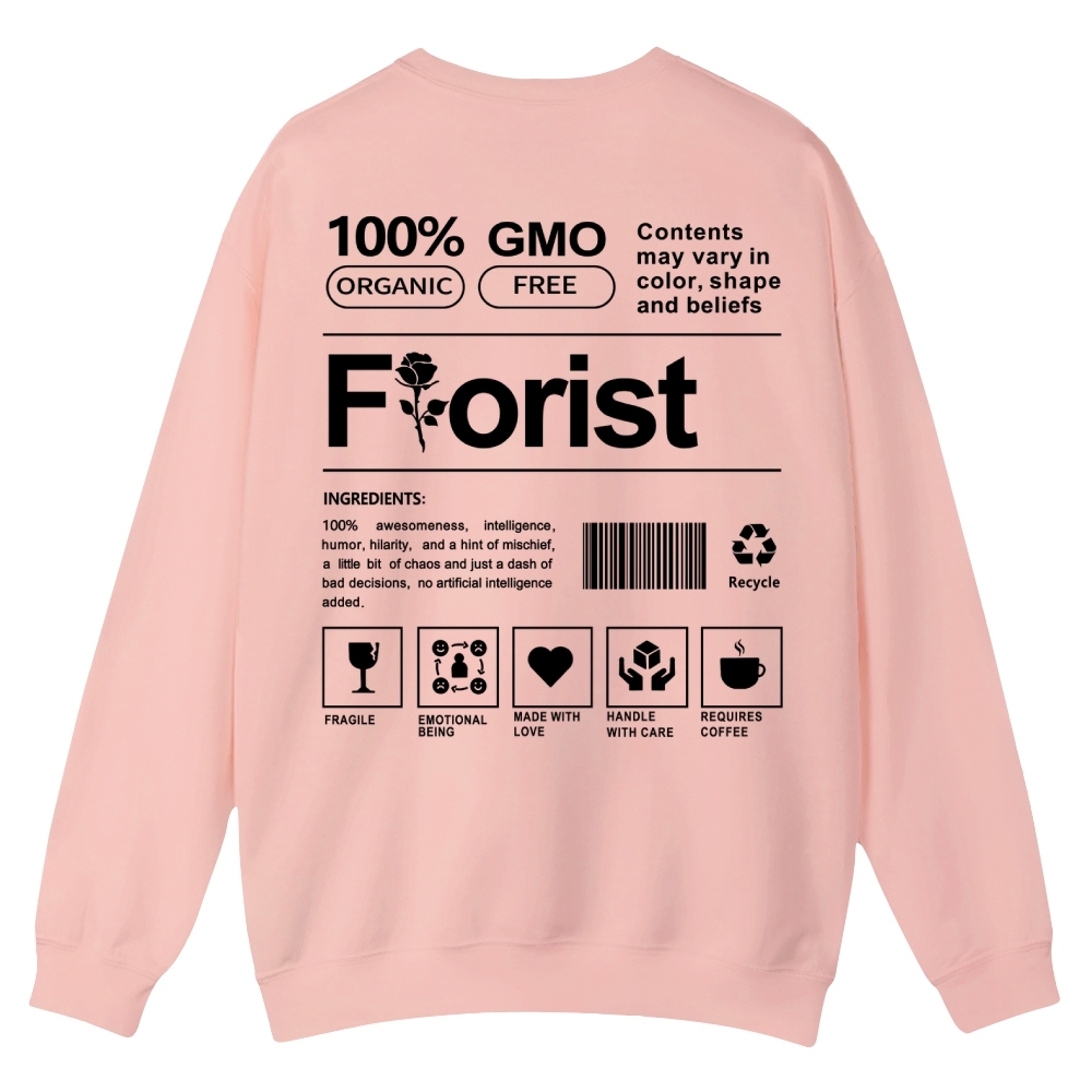 Florist Pattern Crew Neck Sweatshirt-moweekender