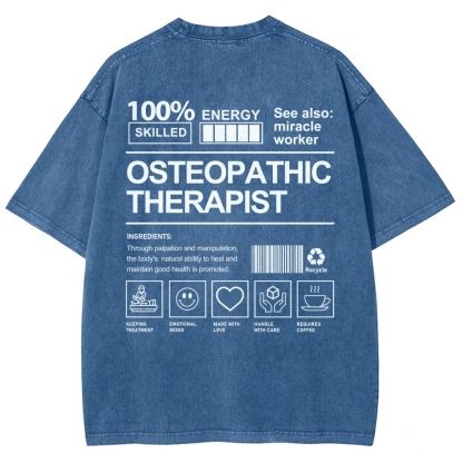 Osteopathic Therapist Unisex Fit Washed T-Shirt