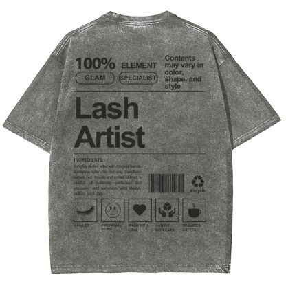 Lash Artist Unisex Fit Washed T-Shirt-moweekender