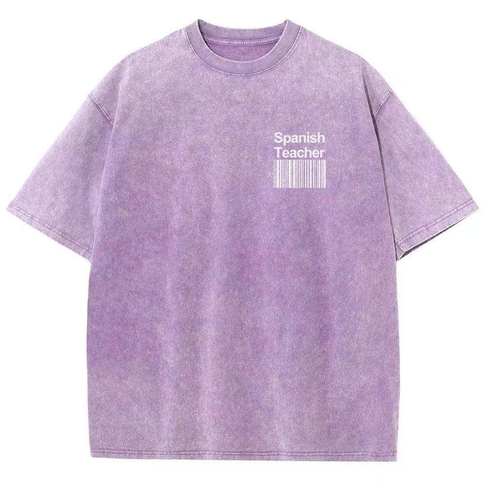 Spanish Teacher Unisex Fit Washed T-Shirt-moweekender