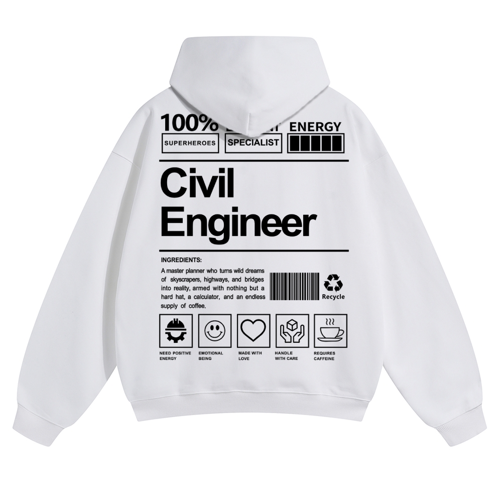 Civil Engineer Unisex Casual Anime Print Hoodie-moweekender