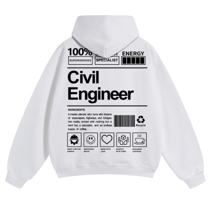 Civil Engineer Unisex Casual Anime Print Hoodie-moweekender