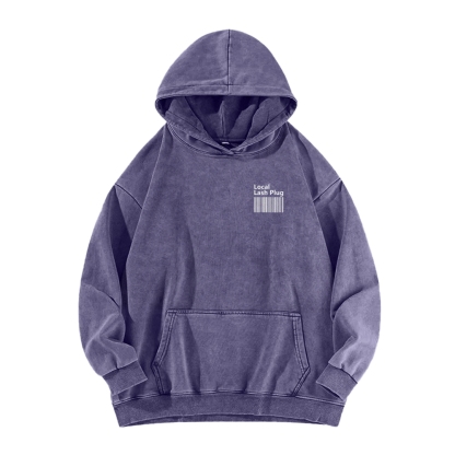 Local Last Plug Washed Long Sleeved Hoodie-moweekender