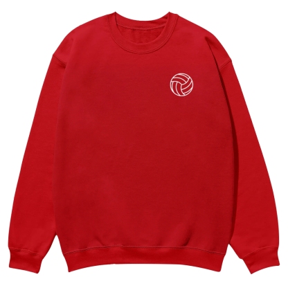 Volleyball Player Printed Crew Neck Sweatshirt-moweekender