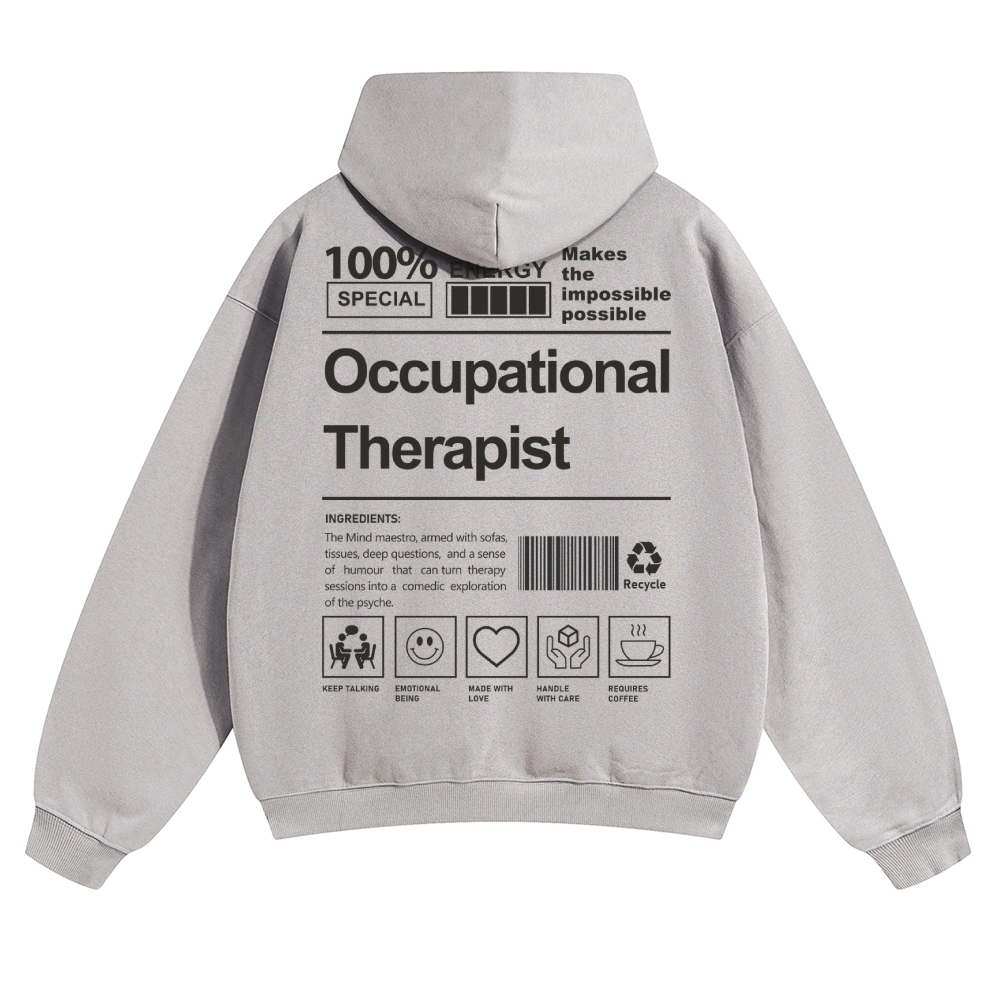 Occupational Therapist Solid Color Hoodie-moweekender