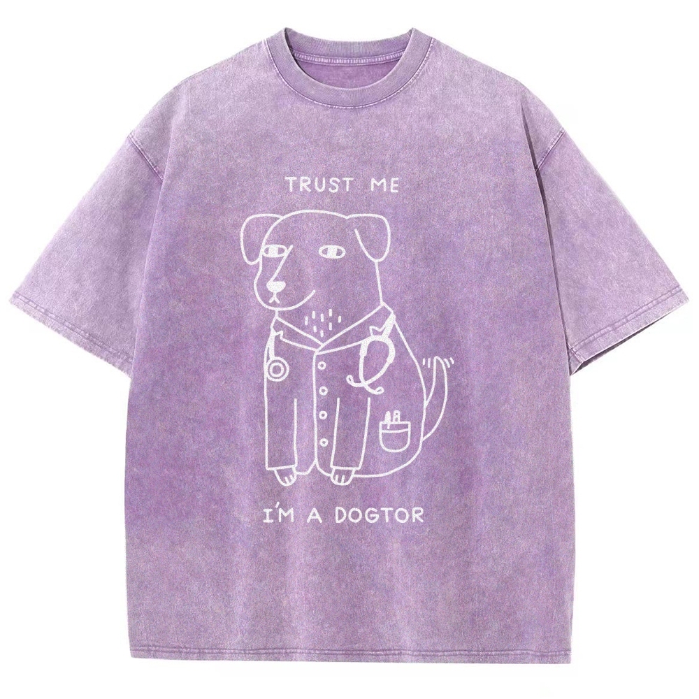Pet Doctor Unisex Fit Washed T-Shirt-moweekender