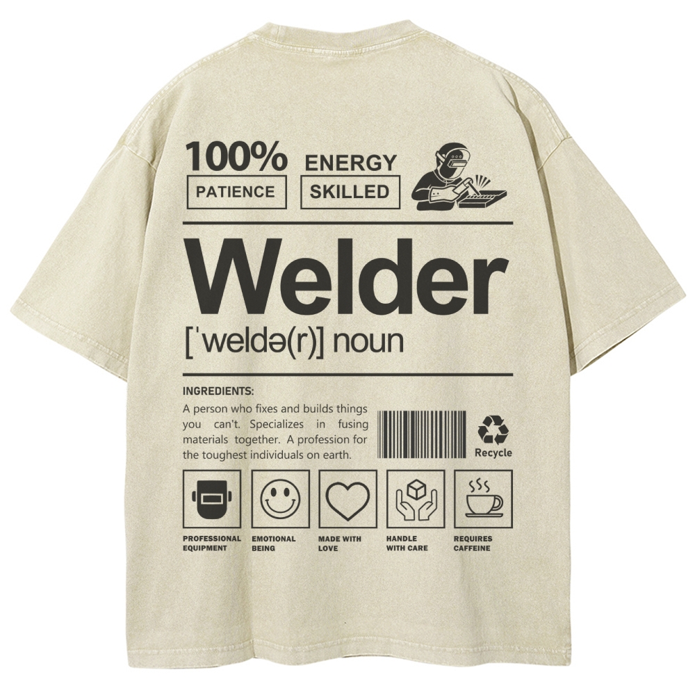 Welder Unisex Fit Washed T-Shirt-moweekender