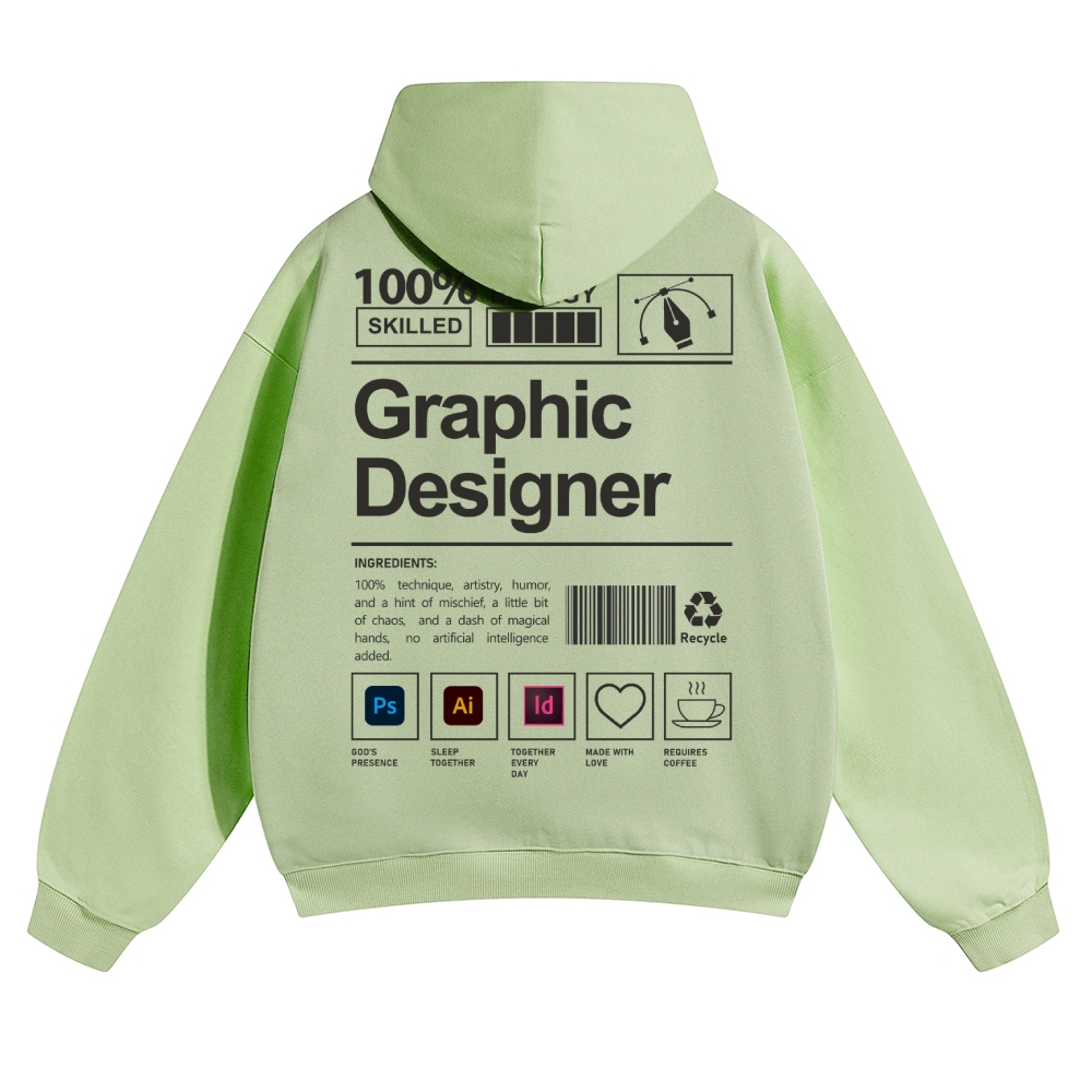 Graphic Designer Unisex Casual Anime Print Hoodie-moweekender