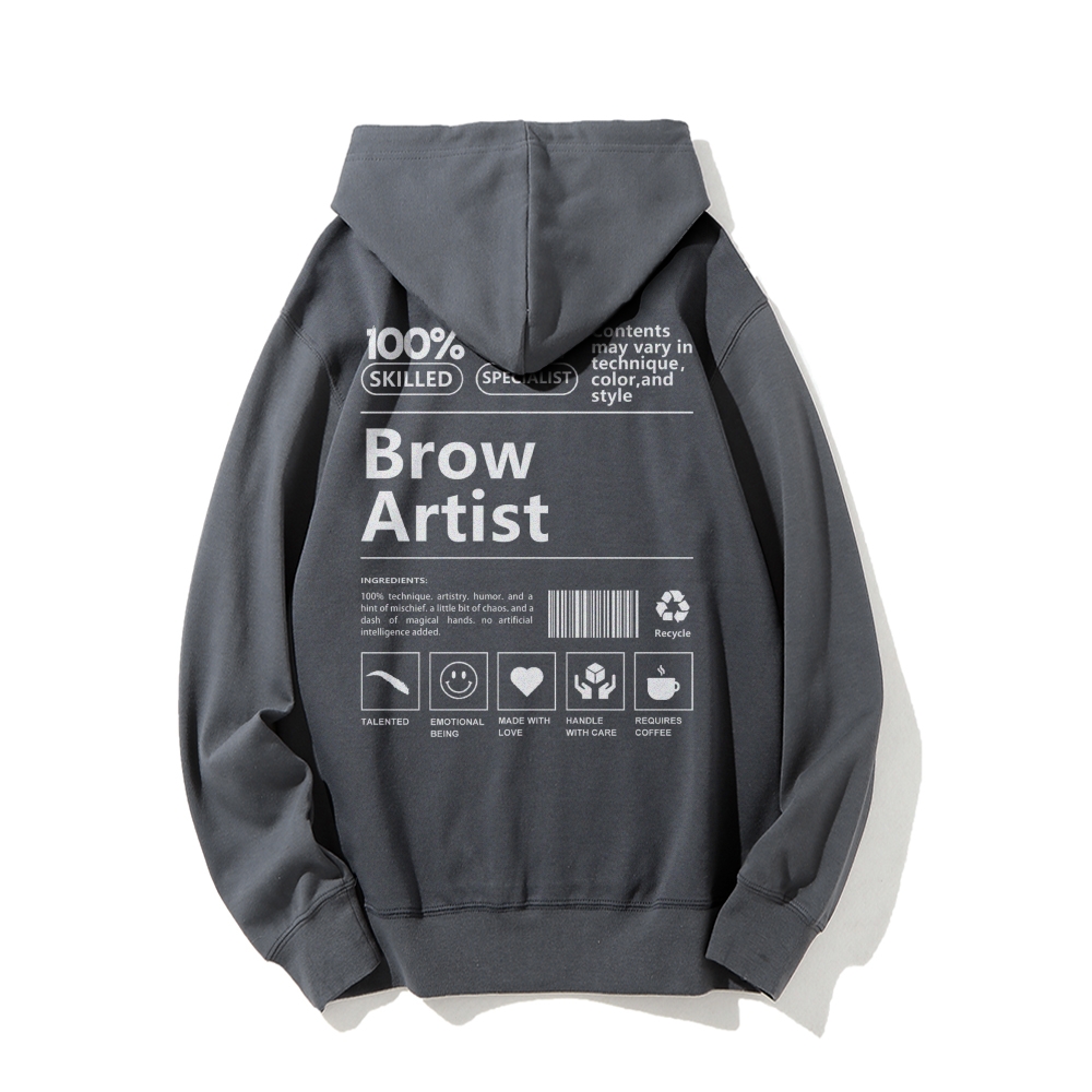 Brow Artist Casual Hoodie-moweekender