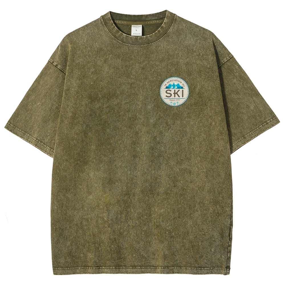 Skieur Unisex Fit Washed T-Shirt-moweekender
