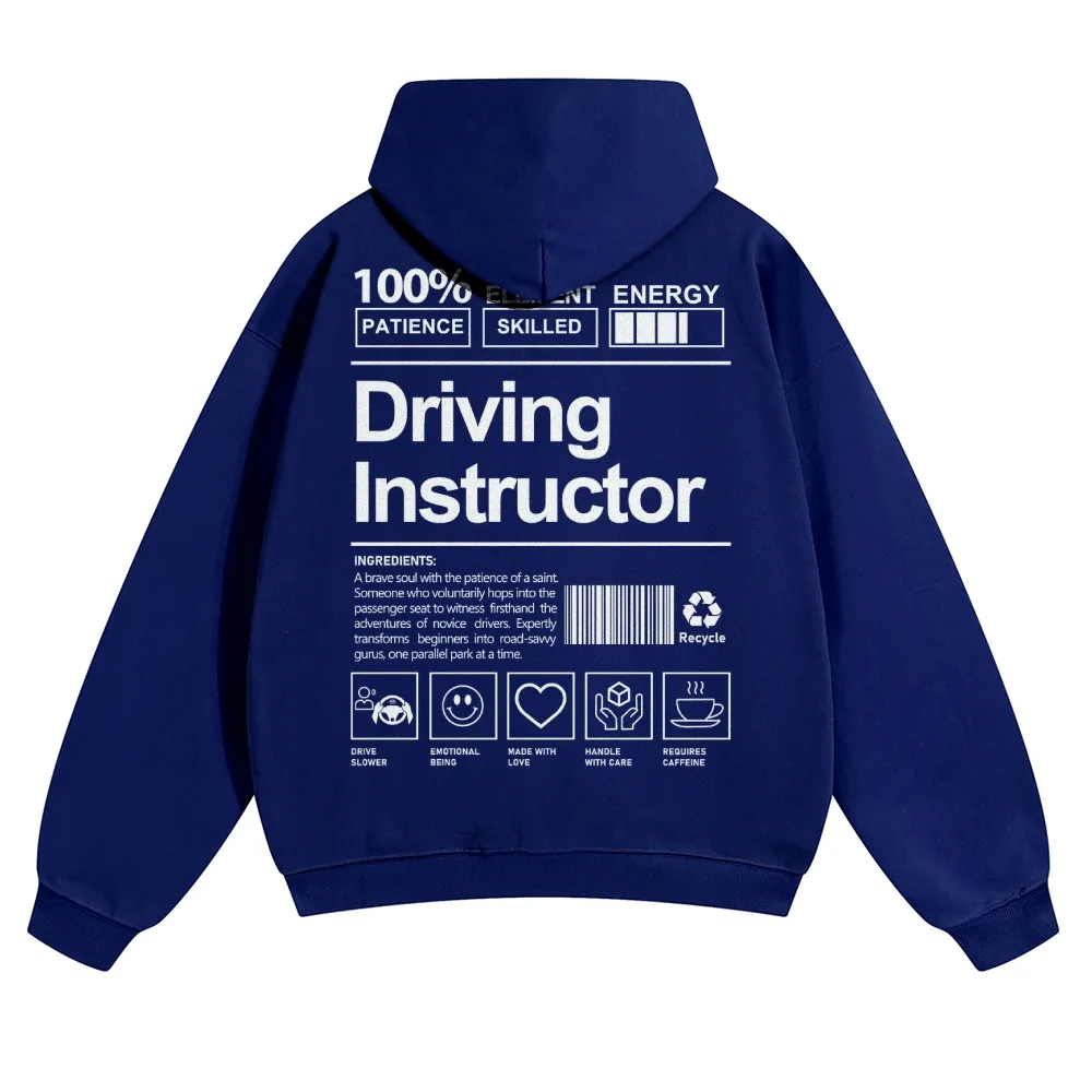 Driving Instructor Unisex Casual Anime Print Hoodie-moweekender