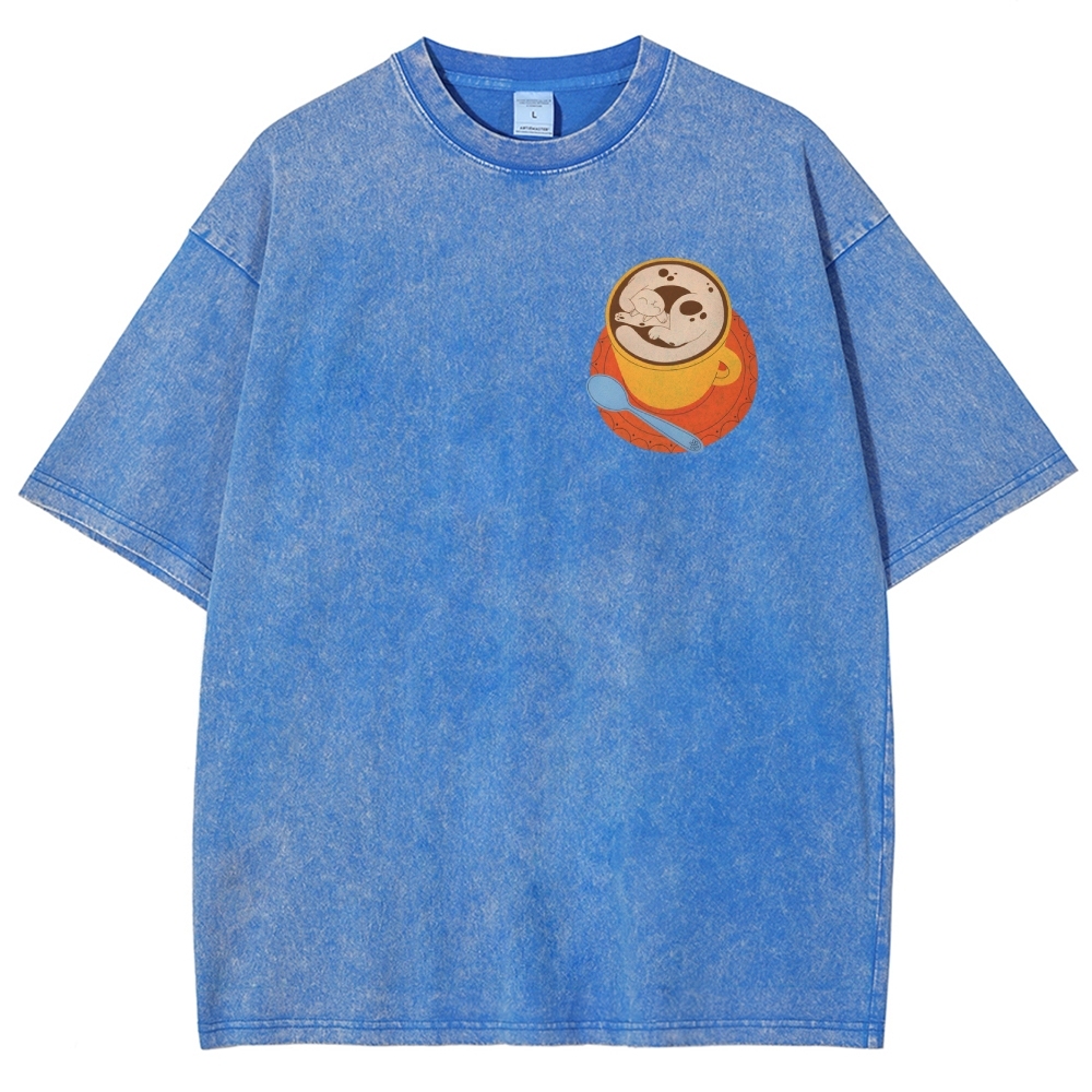 coffee lovers Unisex Fit Washed T-Shirt-moweekender