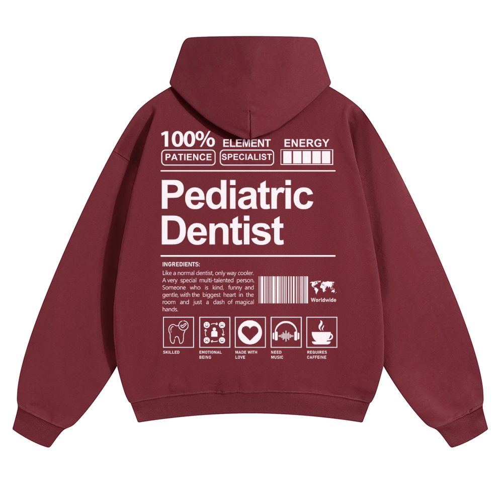 Pediatric Dentist Solid Color Hoodie-moweekender