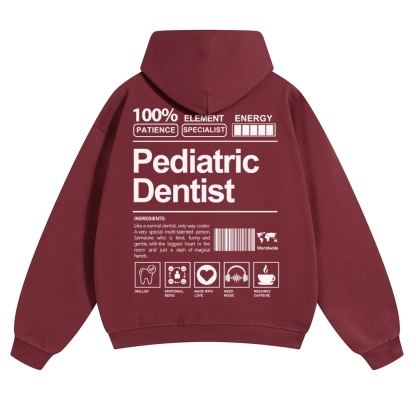 Pediatric Dentist Solid Color Hoodie-moweekender