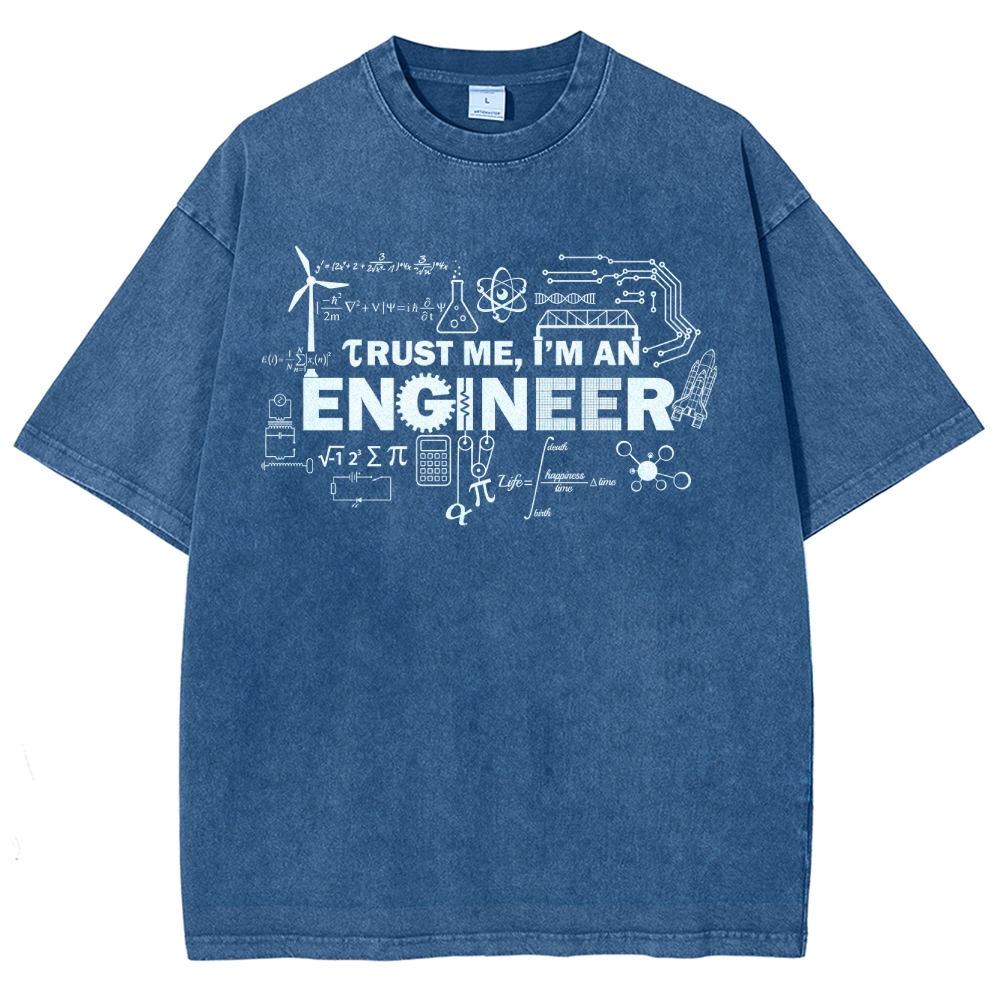 Engineer Unisex Fit Washed T-Shirt-moweekender