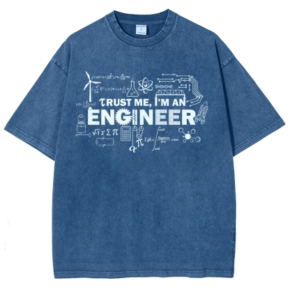 Engineer Unisex Fit Washed T-Shirt-moweekender