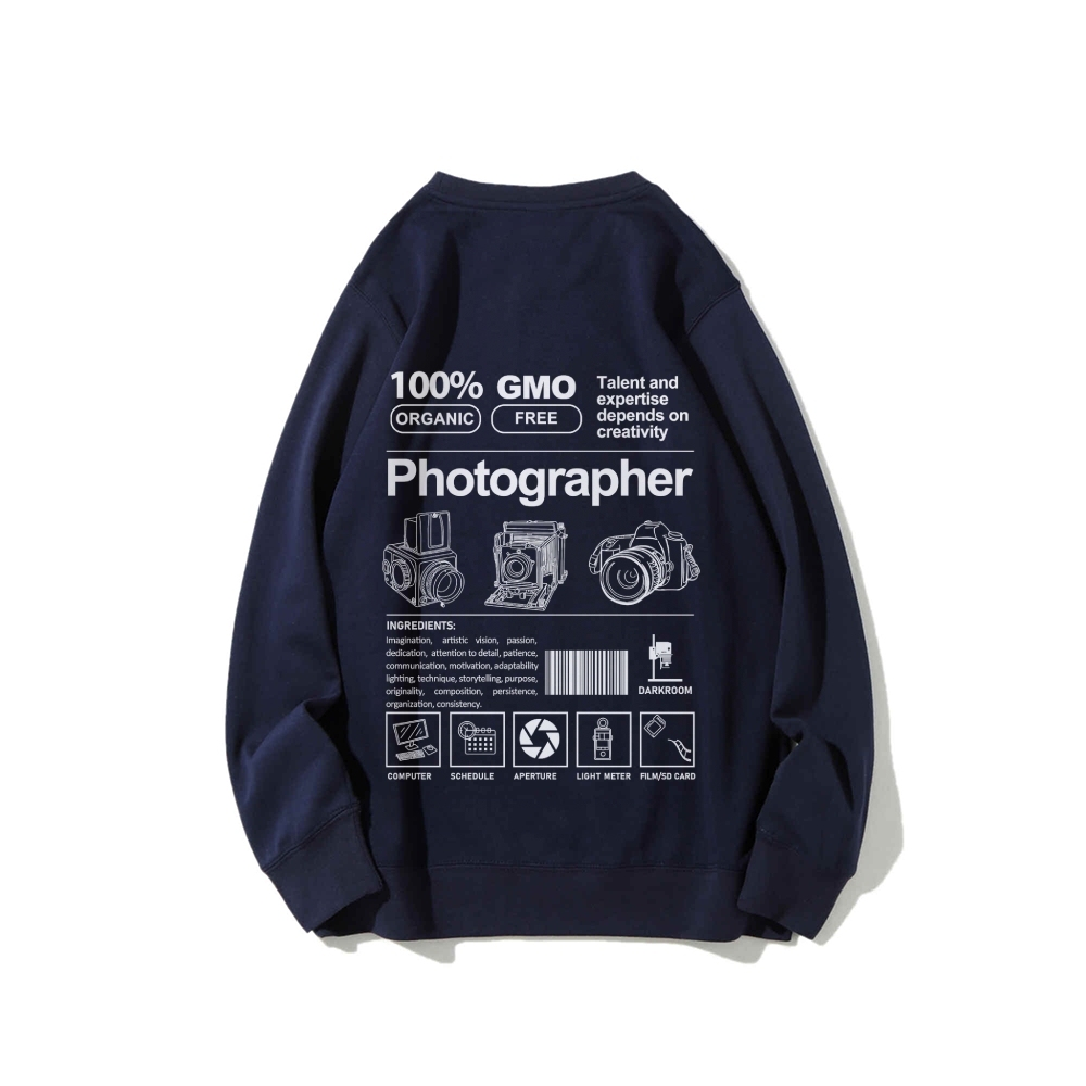 Photographer Casual Crewneck Sweatshirt-moweekender