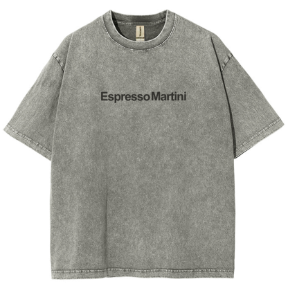 Espresso Martini Unisex Fit Washed Oversized T-Shirt-moweekender