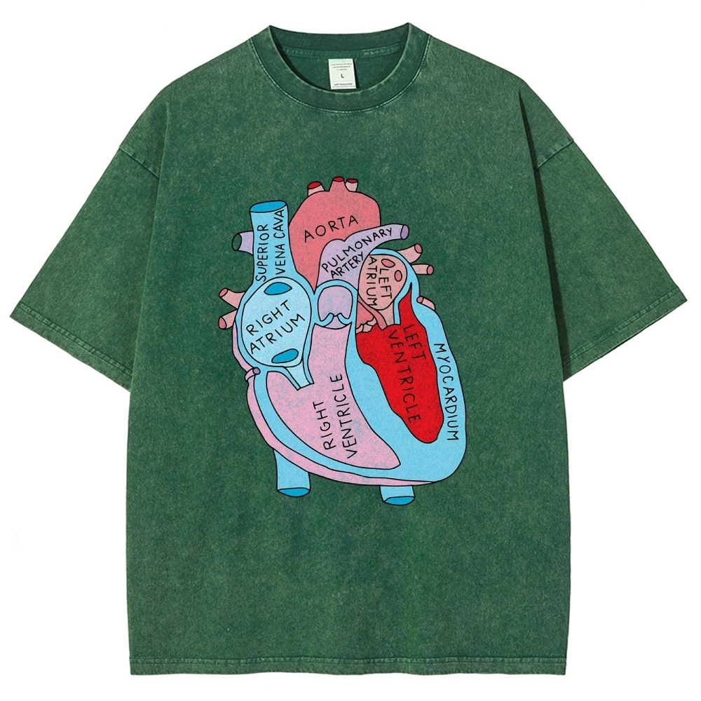 cardiology Unisex Fit Washed T-Shirt-moweekender
