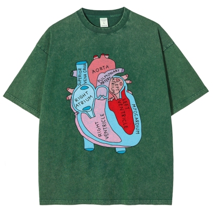 cardiology Unisex Fit Washed T-Shirt-moweekender