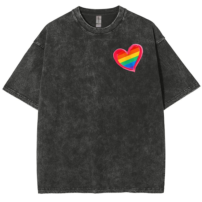 All For Love And Love For All Washed Oversized T-Shirt-moweekender