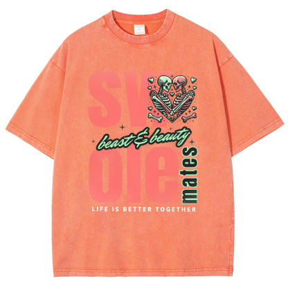 Life Is Better Together Unisex Fit Washed T-Shirt-moweekender