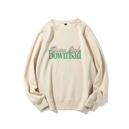 Down Bad Crying At The Gym Casual Crewneck Sweatshirt-moweekender