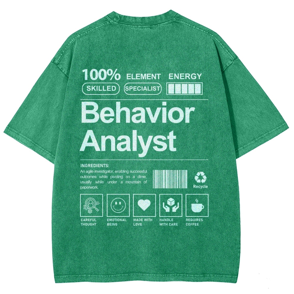 Behavior Analyst Unisex Fit Washed T-Shirt-moweekender