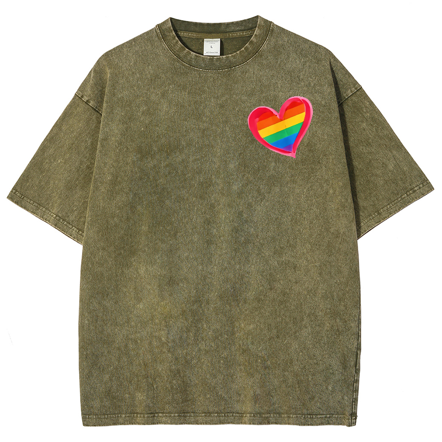 All For Love And Love For All Washed Oversized T-Shirt-moweekender