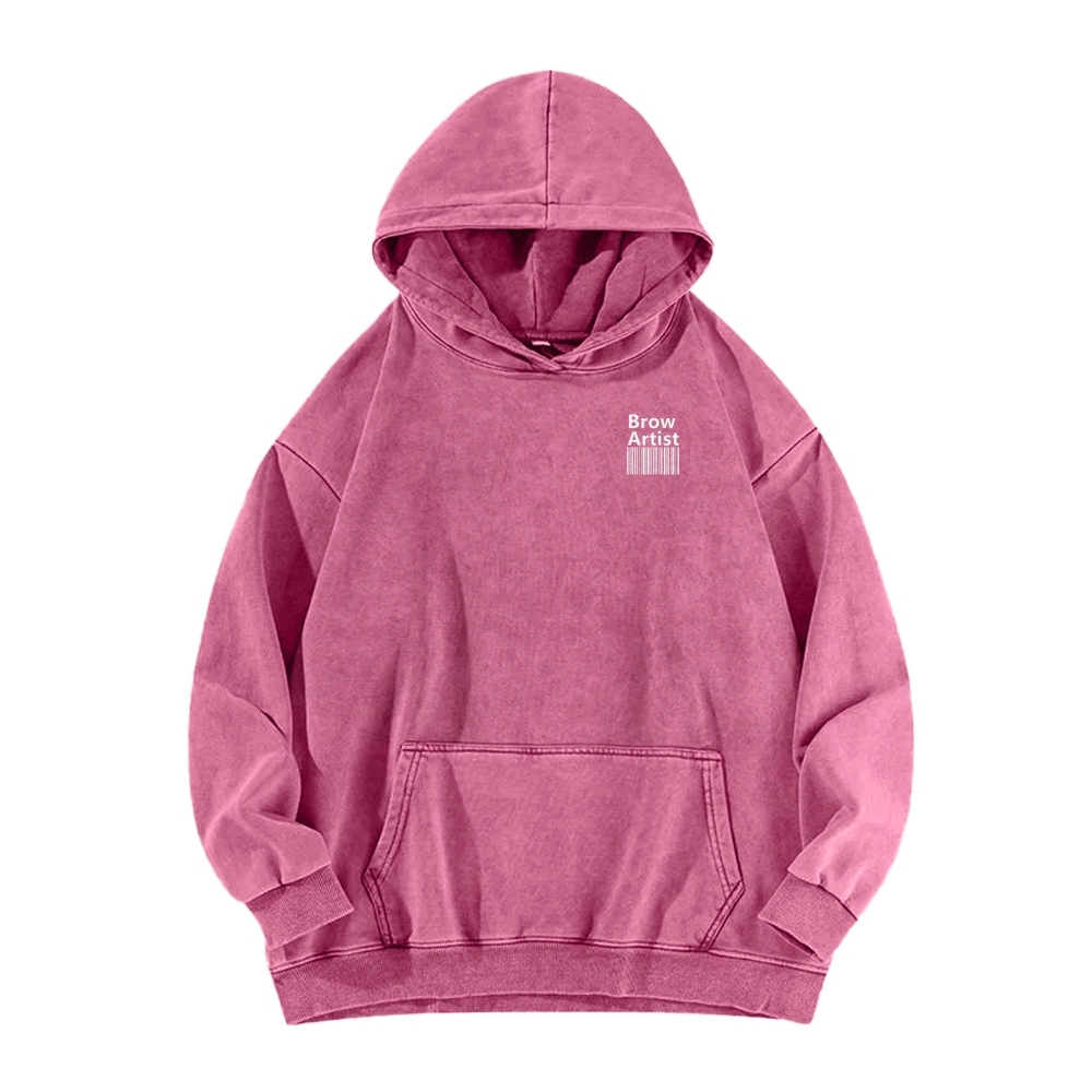 Brow Artist Casual Washed Hoodie-moweekender
