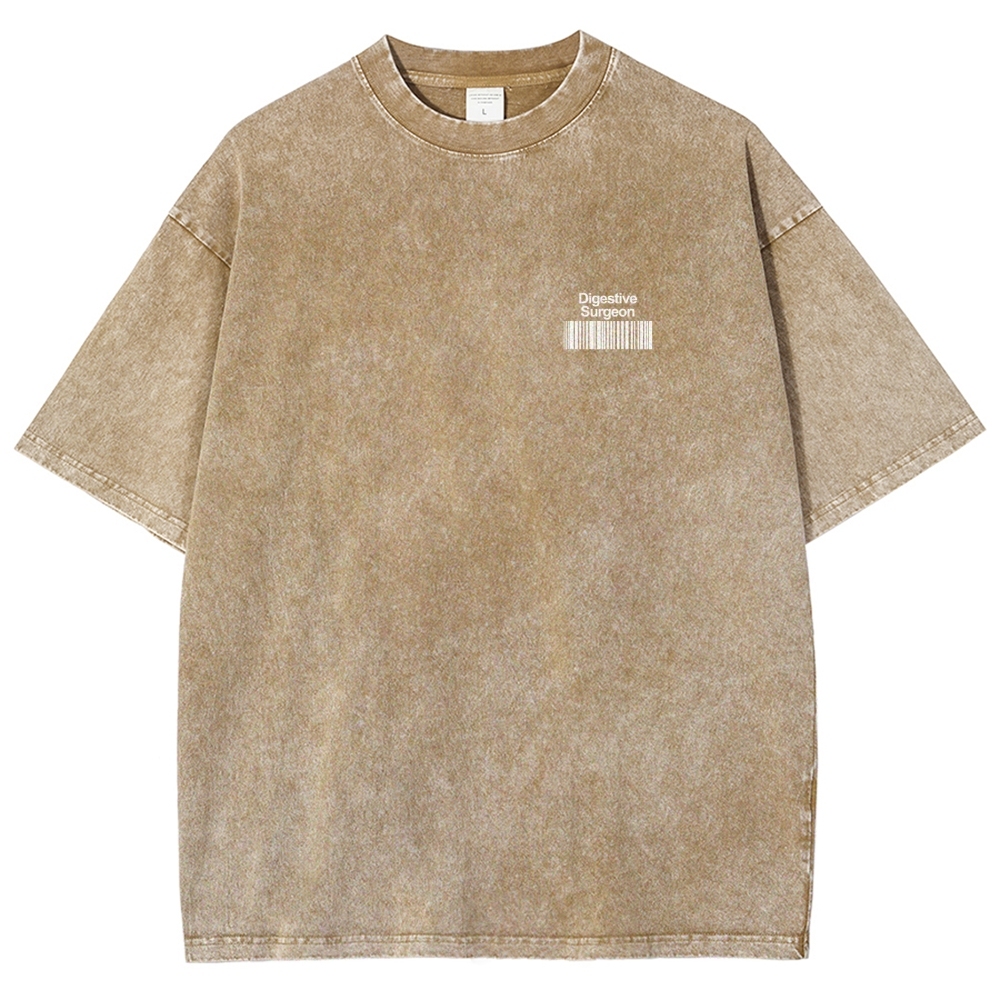 Digestive Surgeon Unisex Fit Washed T-Shirt-moweekender