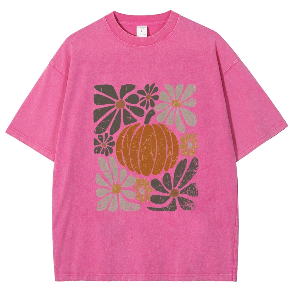 Flowers Unisex Fit Washed T-Shirt-moweekender