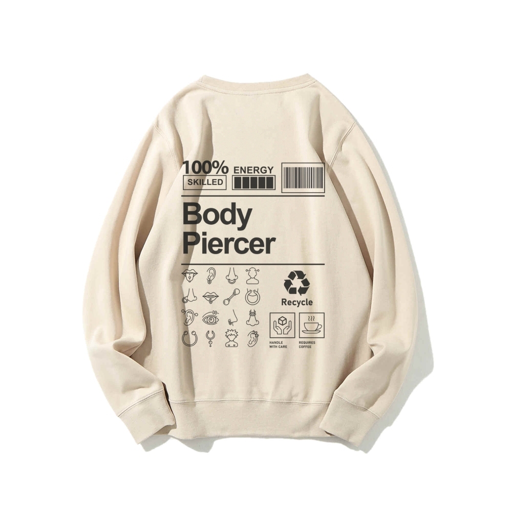 Body Piercer Casual Crewneck Sweatshirt-moweekender