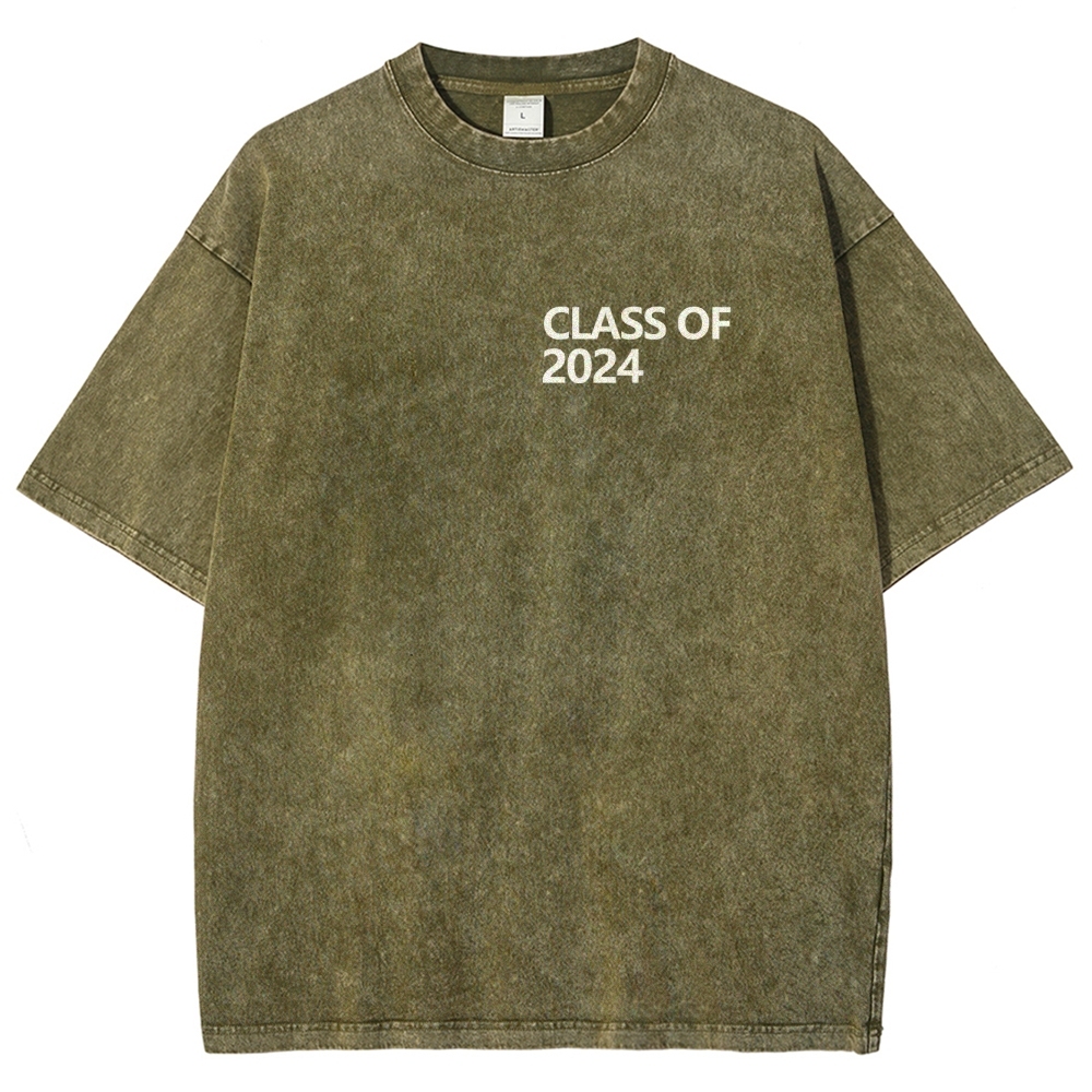 CLASS OF 2024 UNISEX FIT WASHED T-SHIRT-moweekender