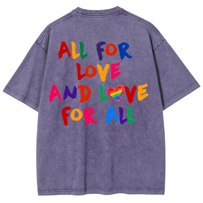 All For Love And Love For All Washed Oversized T-Shirt-moweekender
