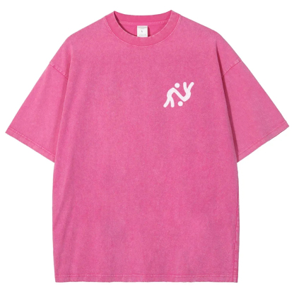 Judo Pattern Washed Vintage Short Sleeves T-Shirt-moweekender
