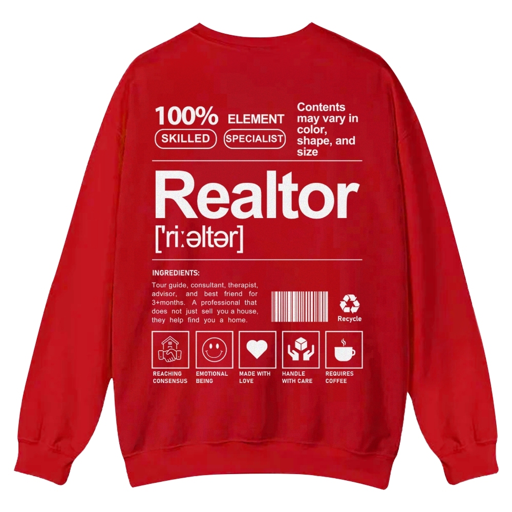 Realtor Casual Crewneck Sweatshirt-moweekender