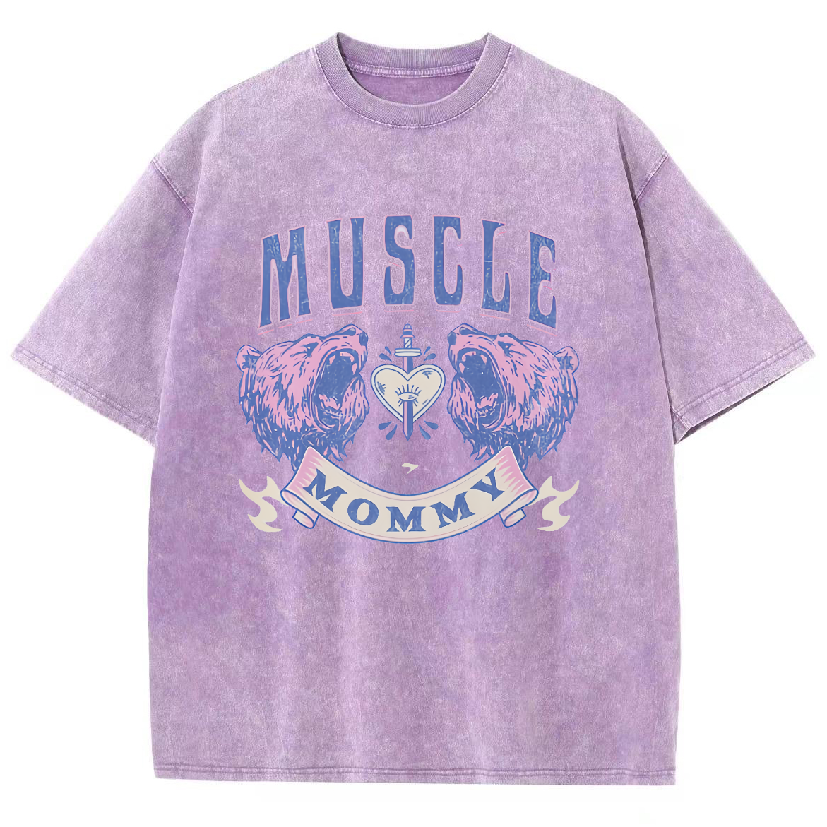 Muscle Mommy Unisex Fit Washed Oversized T-Shirt-moweekender